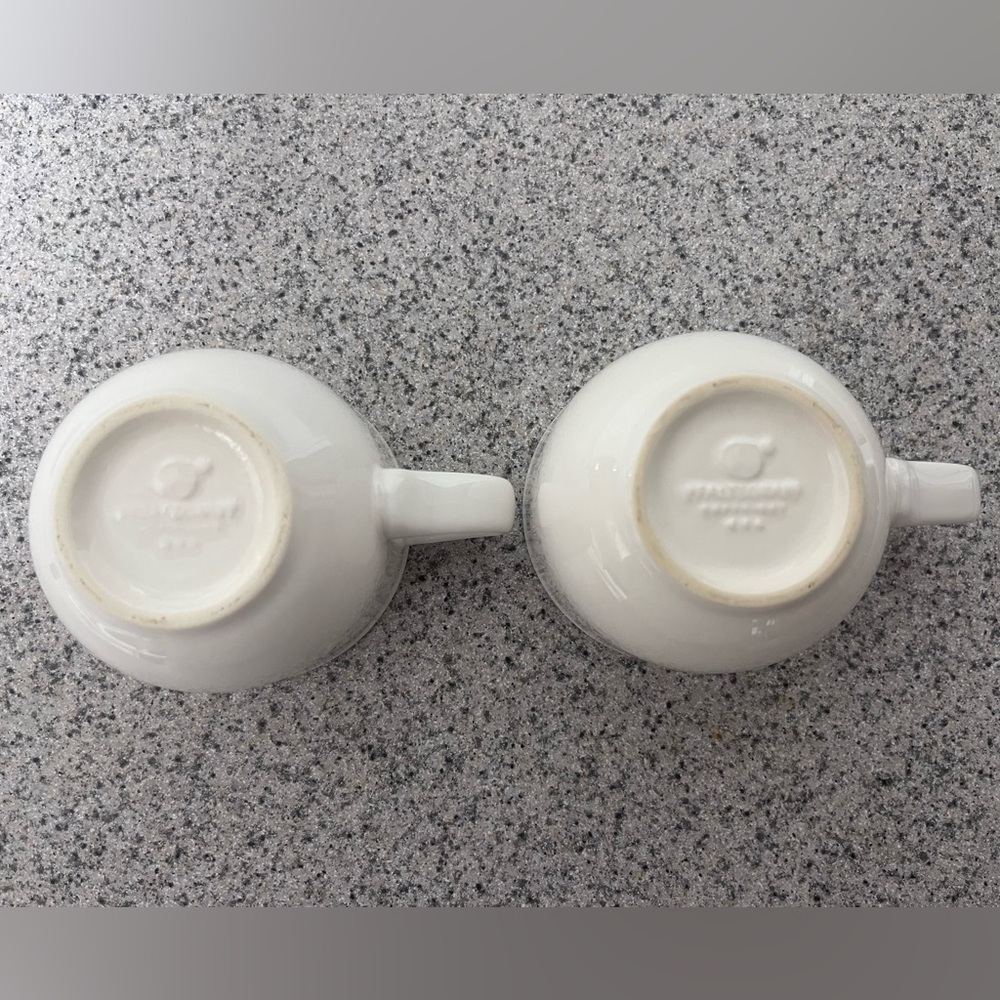 Pfaltzgraff Acadia Pattern White Cup and Saucer Sets - Picture 12 of 16